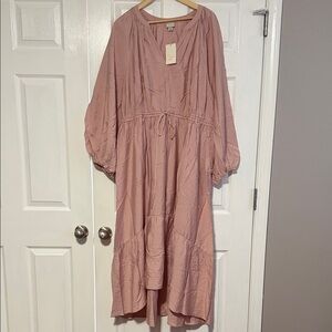 a new day Mauve Pink Maxi Dress with Drawstring Waist